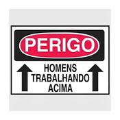 Placa Sinal Al Vn Perigo Homens Trabalhando Acima 250X180Mm C0961C Brady