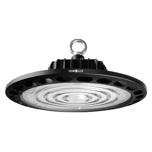 Luminária High Bay UFO Potência 200W 20.000 Lúmens 6500K IP65 5595 Ourolux Dimensional
