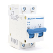 Disjuntor Mini Bipolar 6A 220/400VCA C 3KA Da3C 5Da3C206A Altronic