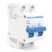 Disjuntor Mini Bipolar 50A 220/400VCA C 3KA Da3C 5Da3C250A Altronic