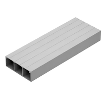 Tampa Canaleta Ranhurada Alumínio Cinza 25x3000mm DT1503000 Dutotec