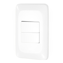 Interruptor Embutir 2 Postos Branco 250V 10A Com Placa 4x2 Pop LGX101 Pial Legrand