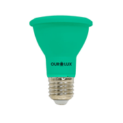 Lâmpada LED PAR20 E27 Verde Bivolt 6W Super LED Colors Ourolux