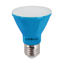Lâmpada LED PAR20 E27 Azul Bivolt 6W Super LED Colors Ourolux
