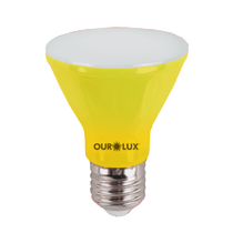 Lâmpada LED PAR20 E27 Amarelo Bivolt 6W 30G Super LED Colors Ourolux