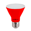 Lâmpada LED PAR20 E27 Vermelho Bivolt 6W SUPERLED COLORS Ourolux a imagem apresenta o produto inteiro