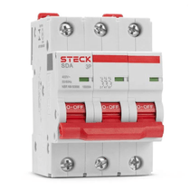 Disjuntor Mini Tripolar 63A Curva C 10KA SDA63C63 Steck