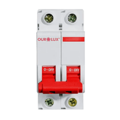 Disjuntor Mini Bipolar 16A 127-400V Curva C 4KA 26067 Ourolux