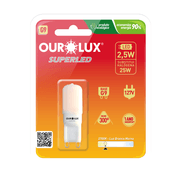 Lâmpada LED G9 2700K Luz Amarela 127V 2,5W 20156 Ourolux