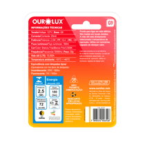 Lâmpada LED G9 6500K Luz Branca Fria 127V 2,5W 20157 Ourolux