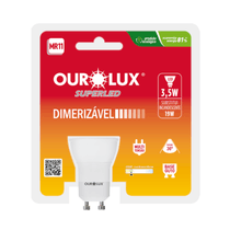 Lâmpada LED GU10 2700K Luz Amarela Bivolt 3,5W 36G 20066D Ourolux