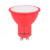 Lâmpada LED MR16 GU10 Vermelho Bivolt 4W 33G Super LED Colors Ourolux
