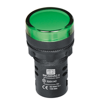 Sinaleiro Redondo Plástico Verde 22,0Mm 24Vca LED CEWSM2E26 WEG