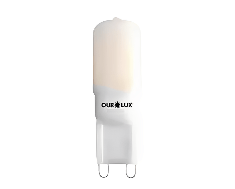 Lampada-LED-G9-2700K-Luz-Amarela-220V-25W-300G-SUPERLEDG9-Ourolux | Dimensional - Imagem meramente ilustrativa