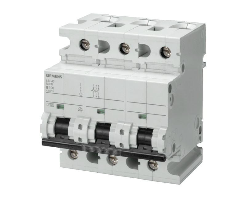 Disjuntor-Mini-Tripolar-100A-220-380V-Curva-C-10KA-5SP43917-Siemens | Dimensional - Imagem virada para a esquerda