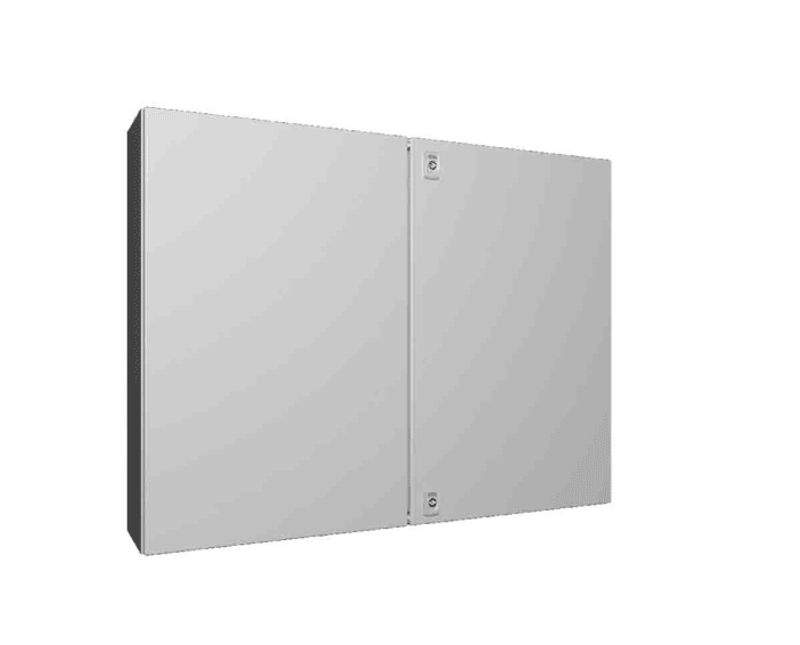 Quadro-Comando-Sobrepor-Aco-Carbono-Pintura-Cinza-7035-IP55-2-Porta-760X-1000X-210MM-1100000-Rittal