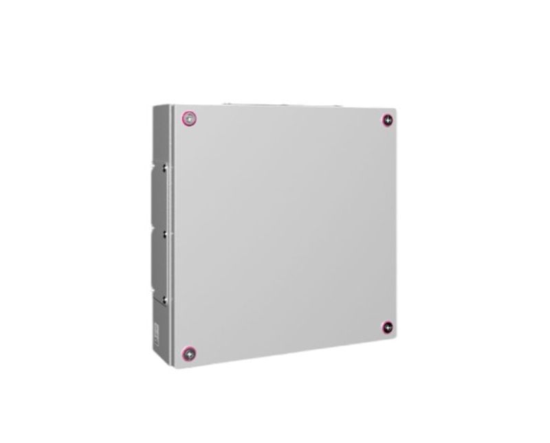 Caixa-Passagem-Industrial-Sobrepor-Aco-Carbono-Cinza-7035-IP55-400X-400X-120MM-Com-Flange-1539000-Rittal