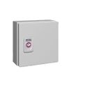 Quadro-Comando-Sobrepor-Aco-Carbono-Pintura-Cinza-7035-IP66-1-Porta-150X-150X-80MM-1551000-Rittal