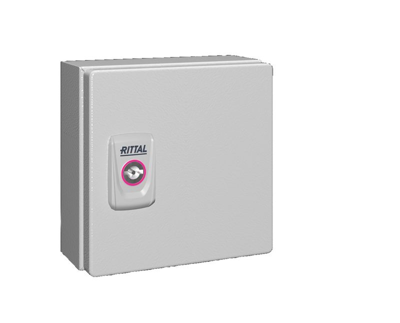 Quadro-Comando-Sobrepor-Aco-Carbono-Pintura-Cinza-7035-IP66-1-Porta-150X-150X-80MM-1551000-Rittal