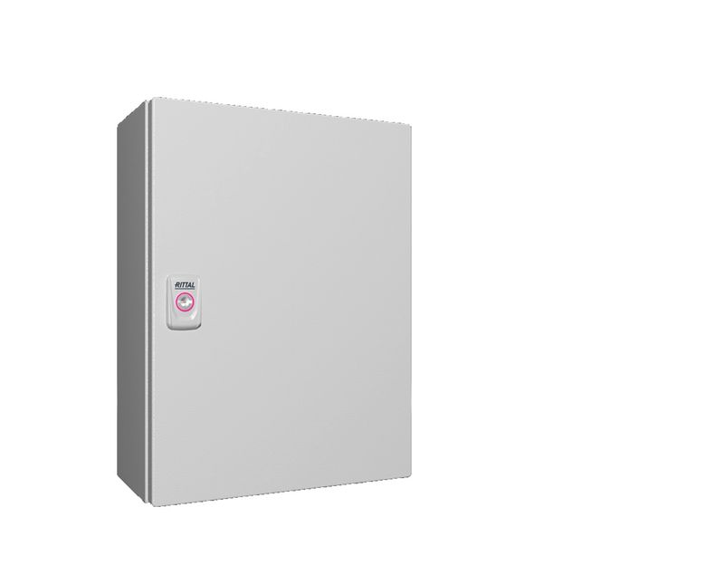 Quadro-Comando-Sobrepor-Aco-Carbono-Pintura-Cinza-7035-IP66-1-Porta-400X-300X-155MM-1577000-Rittal