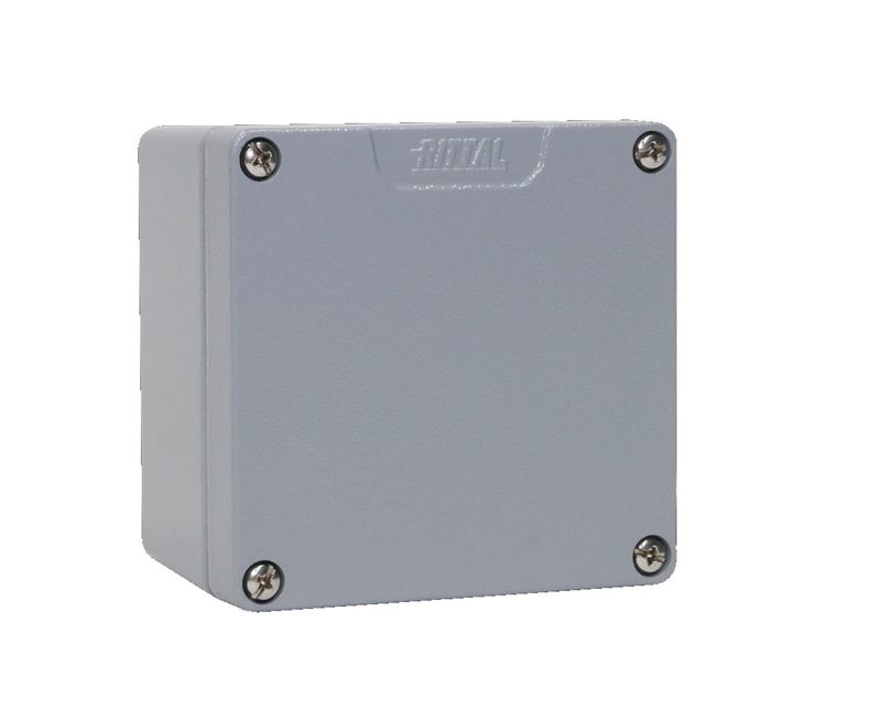 Caixa-Passagem-Industrial-Sobrepor-Aluminio-Cinza-7001-IP66-120X-122X-82MM-Sem-Flange-9108210-Rittal