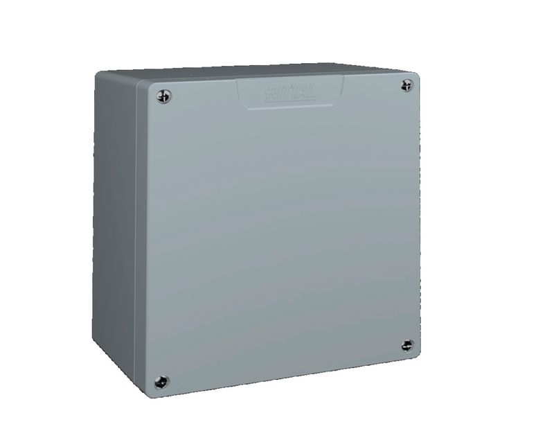 Caixa-Passagem-Industrial-Sobrepor-Aluminio-Cinza-7001-IP66-232X-202X-113MM-Sem-Flange-9116210-Rittal
