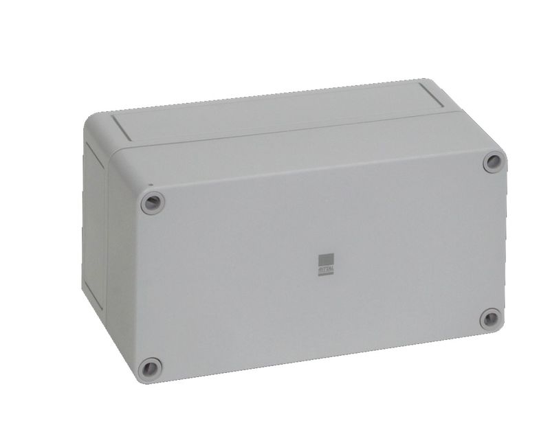 Caixa-Passagem-Industrial-Sobrepor-Policarbonato-Fibra-Vidro-Cinza-7035-IP66-94X-180X-81MM-Sem-Flange-9513000-Rittal