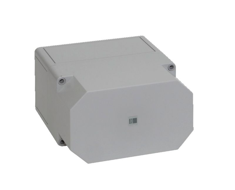 Caixa-Passagem-Industrial-Sobrepor-Policarbonato-Fibra-Vidro-Cinza-7035-IP66-110X-180X-165MM-Sem-Flange-9516000-Rittal