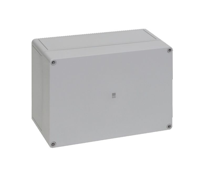 Caixa-Passagem-Industrial-Sobrepor-Policarbonato-Fibra-Vidro-Cinza-7035-IP66-180X-254X-111MM-Sem-Flange-9521000-Rittal