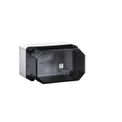 Caixa-Passagem-Industrial-Sobrepor-Policarbonato-Fibra-Vidro-Cinza-7035-IP66-Tampa-Transparente-180X-254X-165MM-Sem-Flange-9522100-Rittal