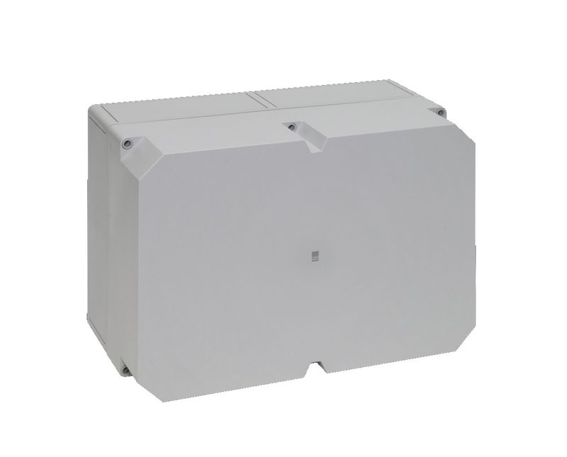 Caixa-Passagem-Industrial-Sobrepor-Policarbonato-Fibra-Vidro-Cinza-7035-IP66-254X-360X-165MM-Sem-Flange-9524000-Rittal
