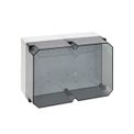 Caixa-Passagem-Industrial-Sobrepor-Policarbonato-Fibra-Vidro-Cinza-7035-IP66-Tampa-Transparente-254X-360X-165MM-Sem-Flange-9524100-Rittal