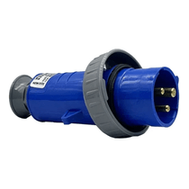 Plugue Energia Industrial Macho 2 Polos + Terra 16 A 220-240v Azul N3076W Steck