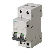 Disjuntor Mini Bipolar 6A 127/220VCA Curva C 4,5KA 5SL32067MB Siemens