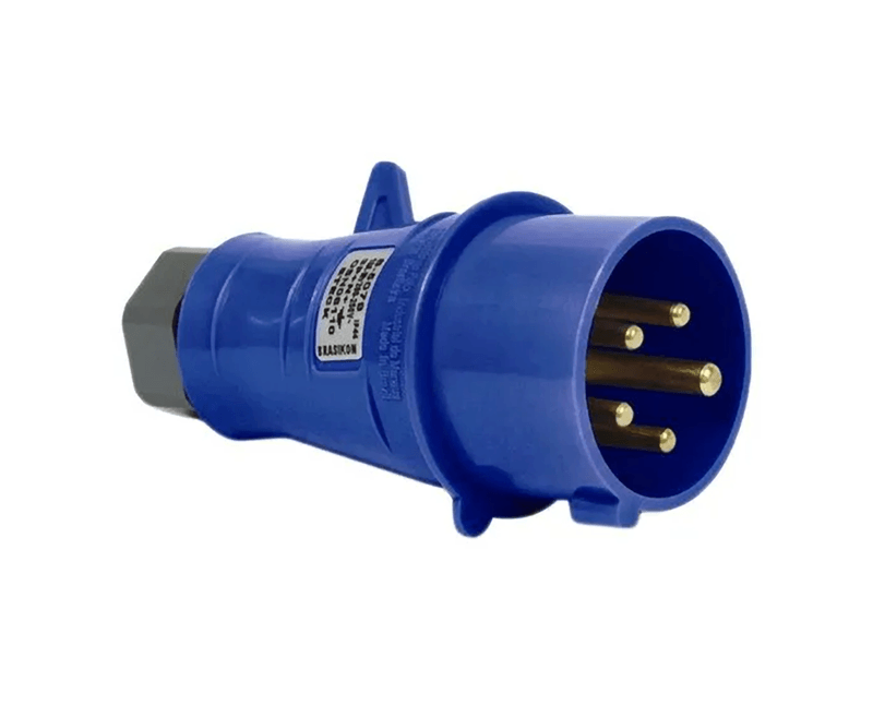 Plugue Energia Industrial Macho Termoplástico 3 Polos + Terra 32 A