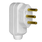 Plugue Macho Branco 2 Polos + Terra 250V 10A 615901 Pial Legrand