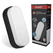 Arandela LED 12W 6500K 960Lm Bivolt Ip65 Preta 195X90X50Mm Avant