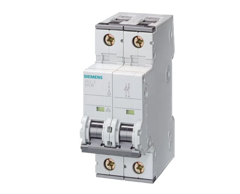 Disjuntor Mini Bipolar 16A 220/380VCA Curva C 10KA 5SY4 5SY42167 Siemens