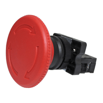 Botao Emergencia 22mm Plastico Com Cogumelo 60mm Vermelho 1NF P20BYRR1B Metaltex