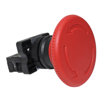 Botao Emergencia 22mm Plastico Com Cogumelo 60mm Vermelho 1NF P20BYRR1B Metaltex