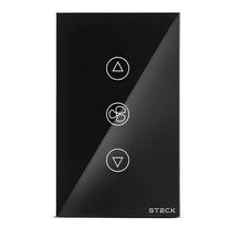 Interruptor Inteligente 4x2 Para Ventilador Dimer Preto SMCV1PS1 Steck