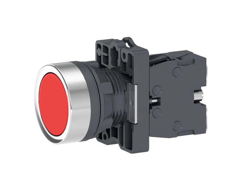 Botao-Redondo-Vermelho-22mm-1NF-Impulso-Gravacao-Stop-XA2EA4342-3