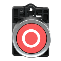 Botão Redondo Vermelho 22mm 1NF Impulso XA2EA4322 Schneider