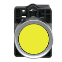Botao-Iluminado-Redondo-Amarelo-22mm-24VCACC-Ba9S-1NA-Impulso-XA2EW35B1