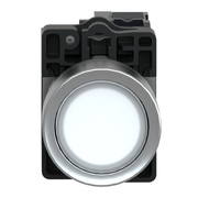 Botão Iluminado Redondo Plástico Branco 22mm 24VCA XA2EW31B1 Schneider