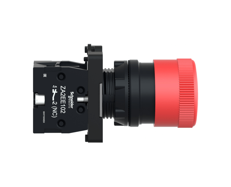 Botão 22mm Plástico Cogumelo 30mm Vermelho XA2ES442