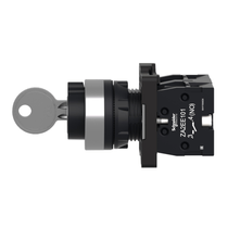 Comutador Com Chave 3 Posições Cromado 22mm 45 Graus XA2EG33 Schneider