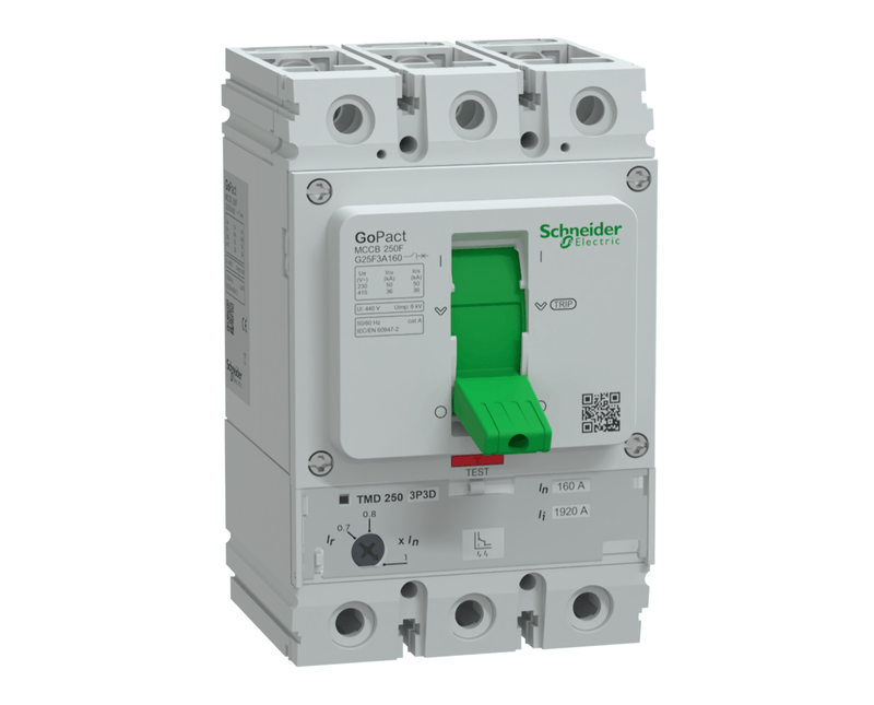 Disjuntor-caixa-moldada-GoPact-Tripolar-Ajustavel-250A-36KA-160A-G25F3A160-1