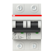 Disjuntor Mini Bipolar 100A Curva C 10KA SH802C100 ABB