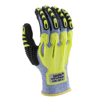 Luva Segurança Proteção Mecânica Resistente a Corte Anti Impacto Azul e Preta Tamanho 10 Exonit 547 Mapa Mucambo